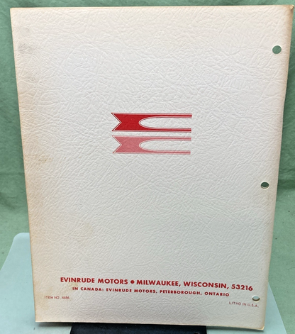 NEW GENUINE EVINRUDE 4686 SPORTSTER 25 HP SERVICE MANUAL 1970