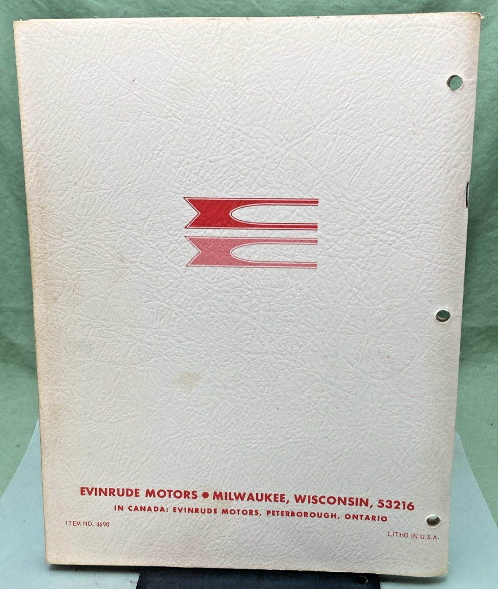 NEW GENUINE EVINRUDE 4690 STARFLITE 85 HP SERVICE MANUAL 1970