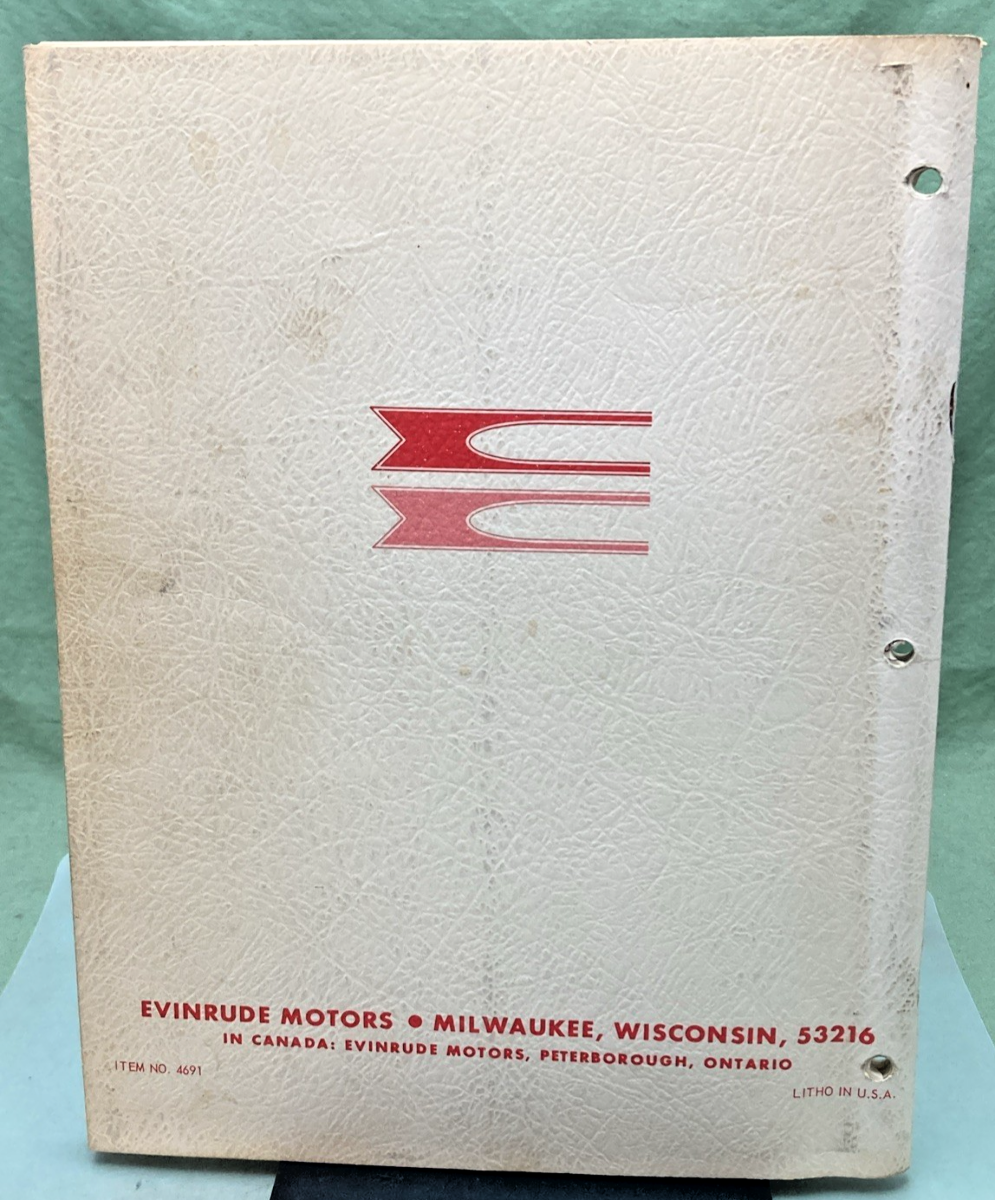 NEW GENUINE EVINRUDE 4691 STARFLITE 115 HP SERVICE MANUAL 1970