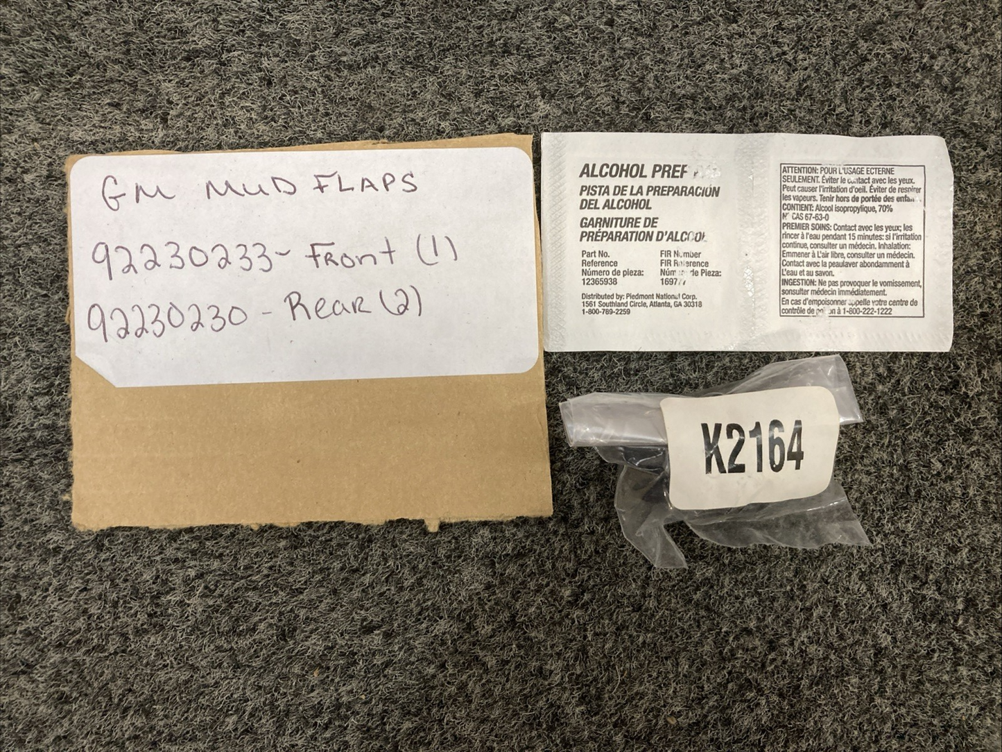 NEW GENUINE GM 92230233/92230230 MUD FLAPS FRONT(1) REAR(2), 2010-2012 CAMARO