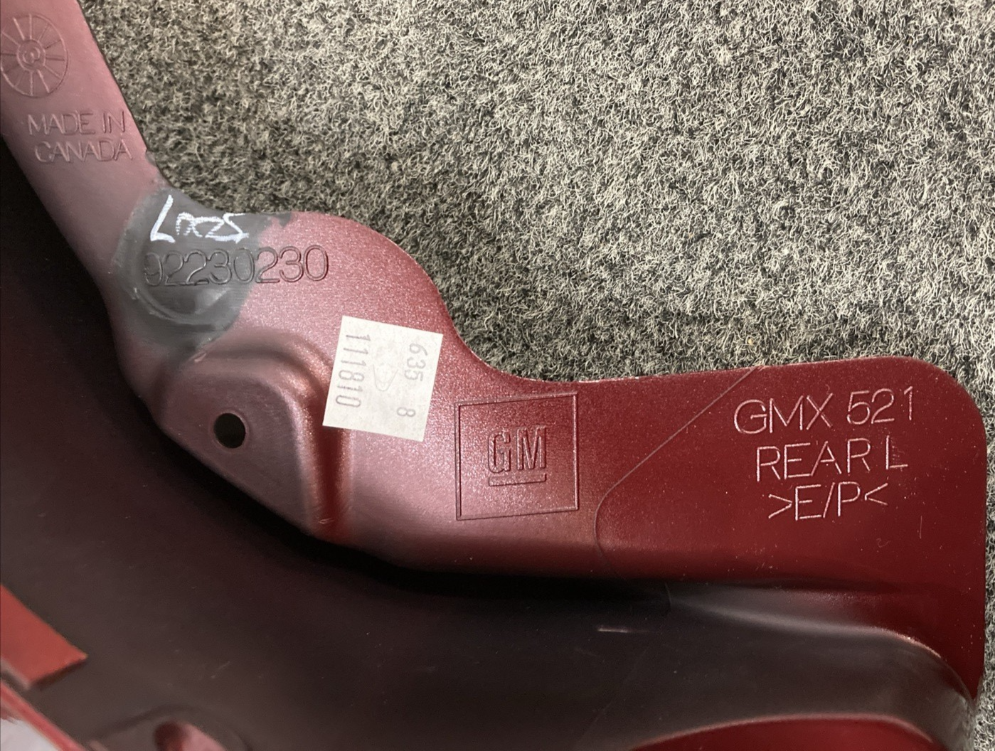 NEW GENUINE GM 92230233/92230230 MUD FLAPS FRONT(1) REAR(2), 2010-2012 CAMARO