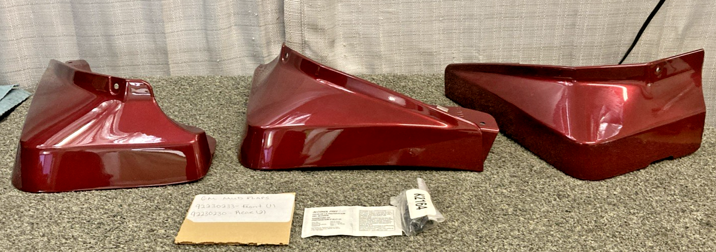 NEW GENUINE GM 92230233/92230230 MUD FLAPS FRONT(1) REAR(2), 2010-2012 CAMARO