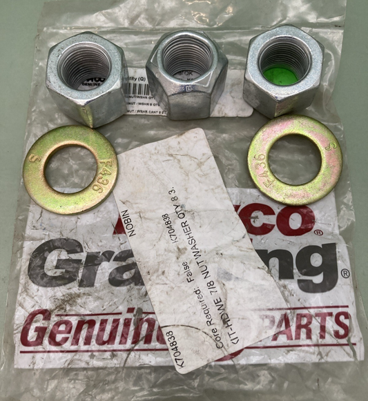 NEW GENUINE REYCO GRANNING K704838 Hardware KIT 7/8 3 Nuts, 2 Washers