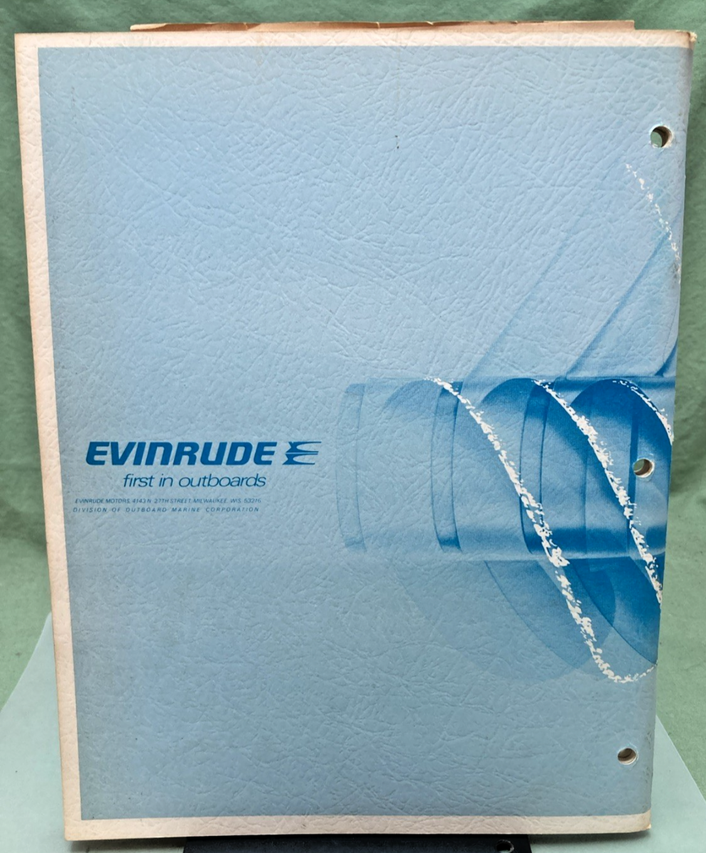 NEW GENUINE EVINRUDE 4909 TRIUMPH 65 HP SERVICE MANUAL 1973