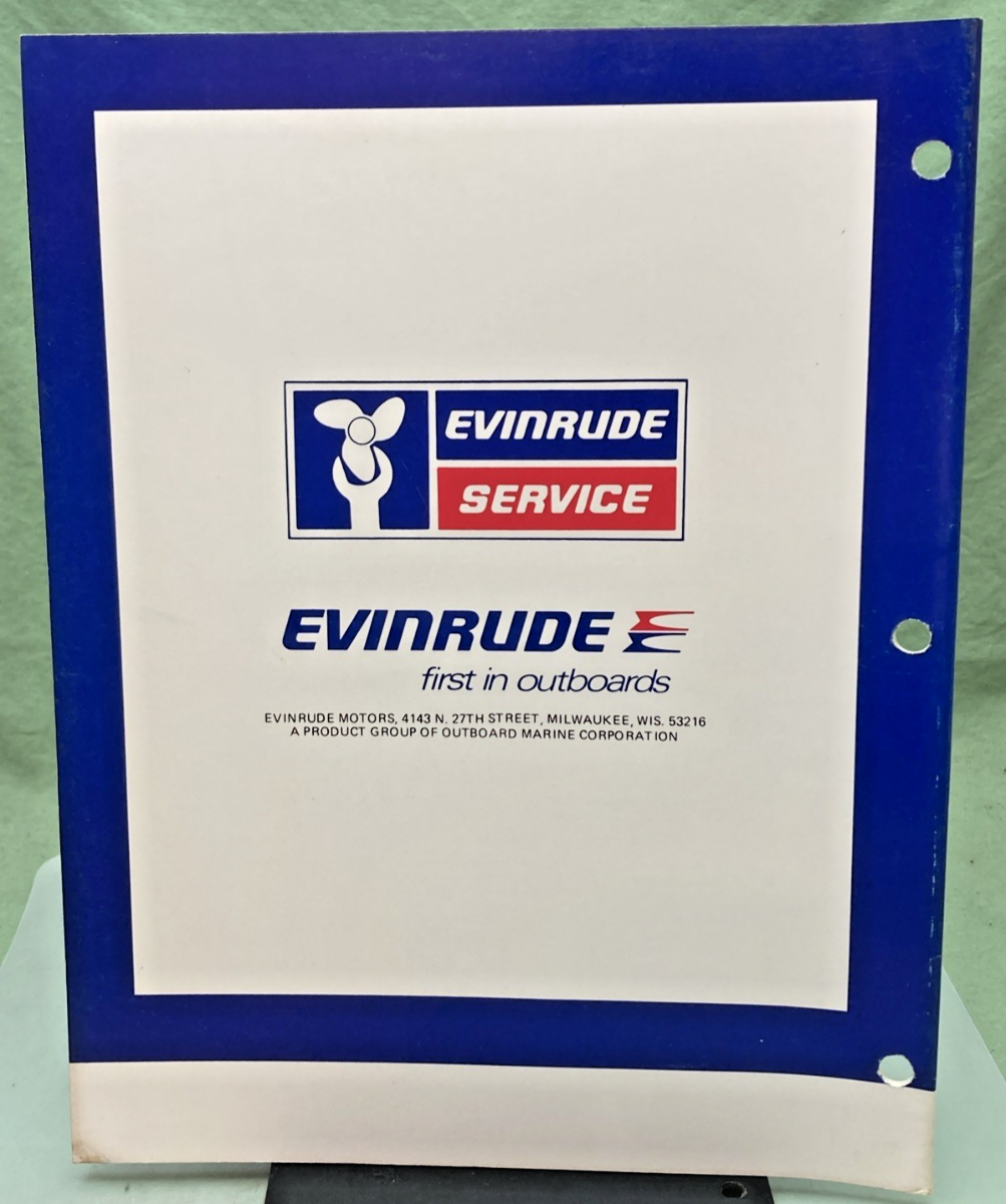 NEW GENUINE EVINRUDE 5487 2 HP MODELS SERVICE MANUAL 1980