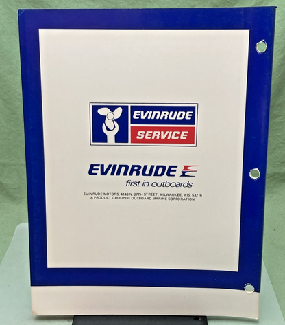 NEW GENUINE EVINRUDE 5488 4 HP MODELS SERVICE MANUAL 1980