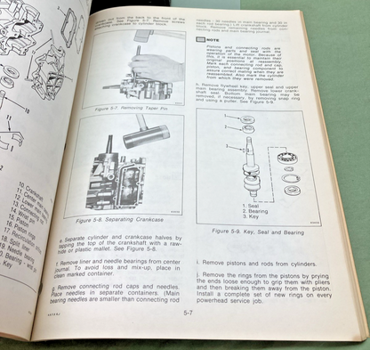 NEW GENUINE EVINRUDE 5490 4.5/7.5 HP MODELS SERVICE MANUAL 1980