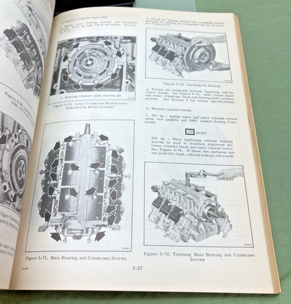 NEW GENUINE EVINRUDE 5496 V-6 HP MODELS SERVICE MANUAL 1980
