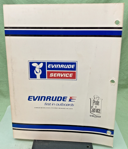 NEW GENUINE EVINRUDE 5426 9.9/15 HP MODELS SERVICE MANUAL 1979