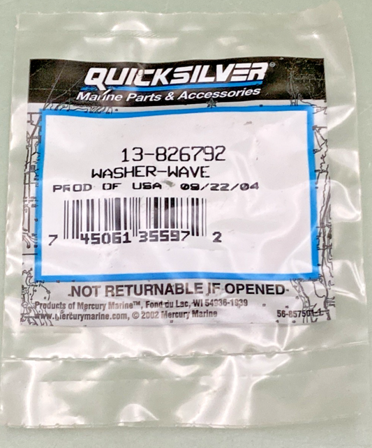 NEW GENUINE MERCURY 13-826792 WAVE WASHER