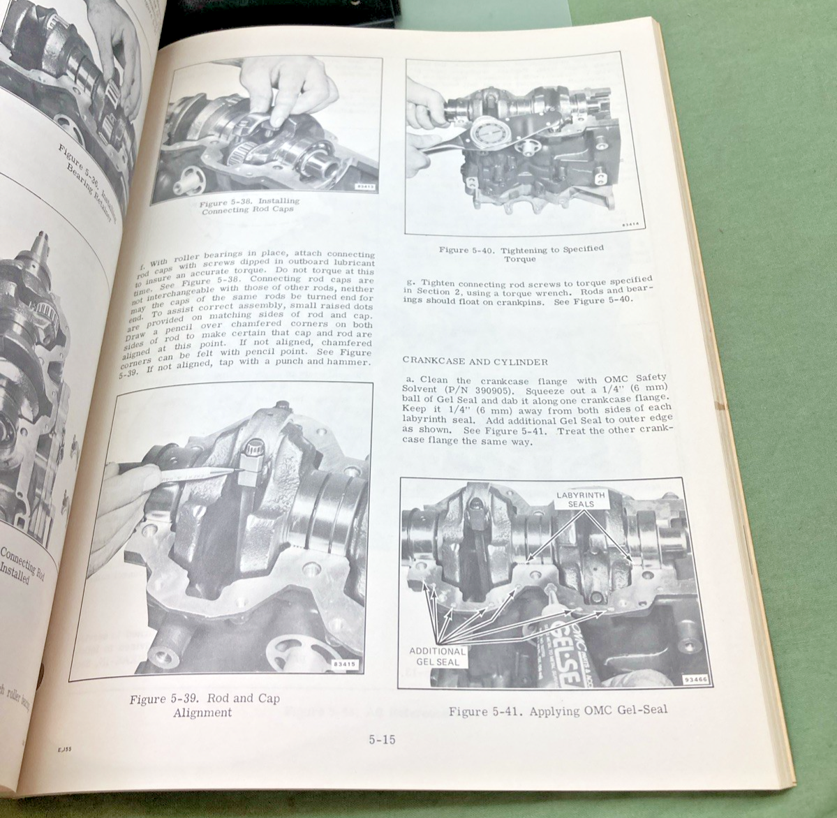 NEW GENUINE EVINRUDE 5428 55 HP MODELS SERVICE MANUAL 1979