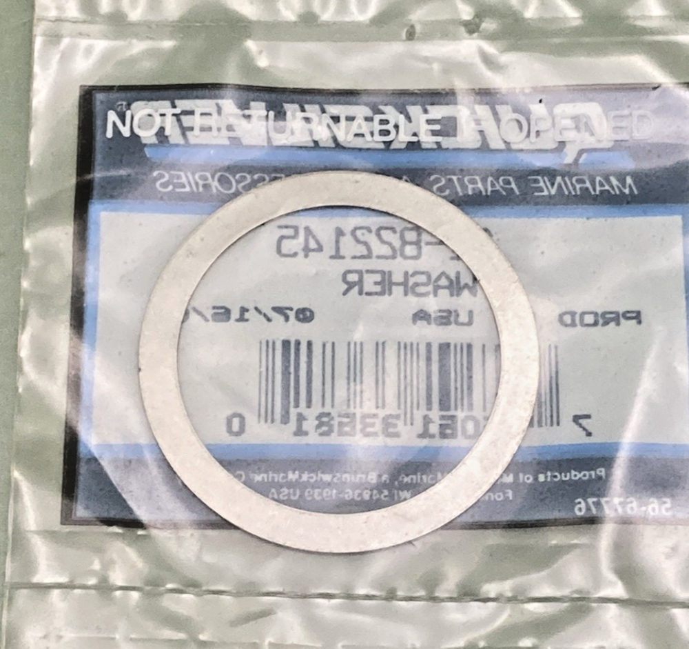 QTY 2 NEW GENUINE MERCURY 12-822145 WASHER