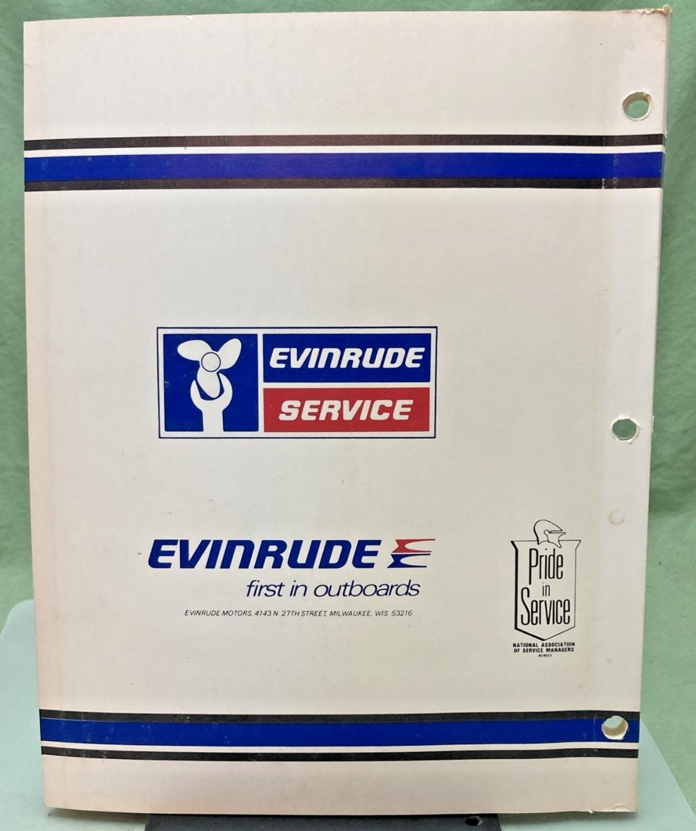 NEW GENUINE EVINRUDE 5431 V-6 HP MODELS SERVICE MANUAL 1979
