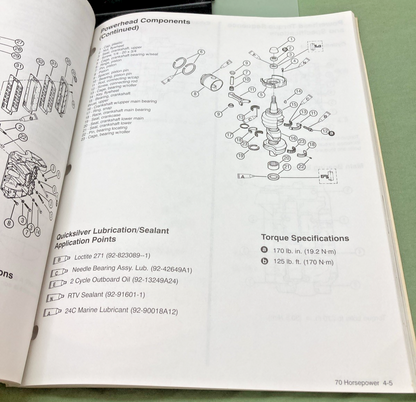 NEW GENUINE FORCE OUTBOARDS 90-823871950 TECHNICIANS HANDBOOK 1995