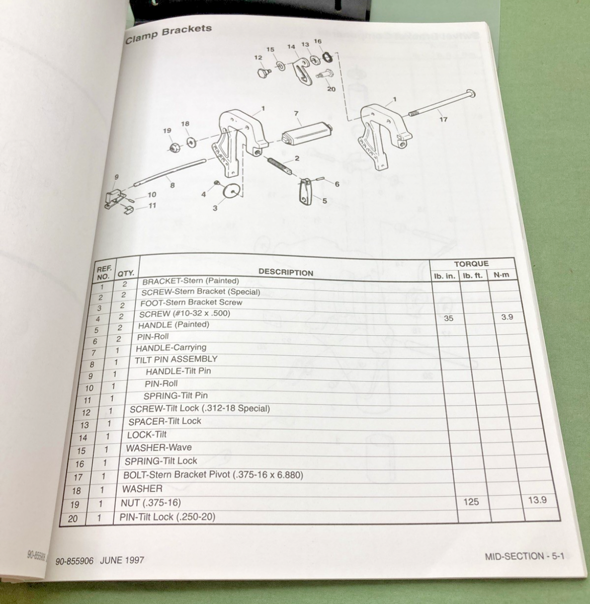 NEW GENUINE FORCE OUTBOARDS 90-855906 9.9/15 HP SERVICE MANUAL 1997