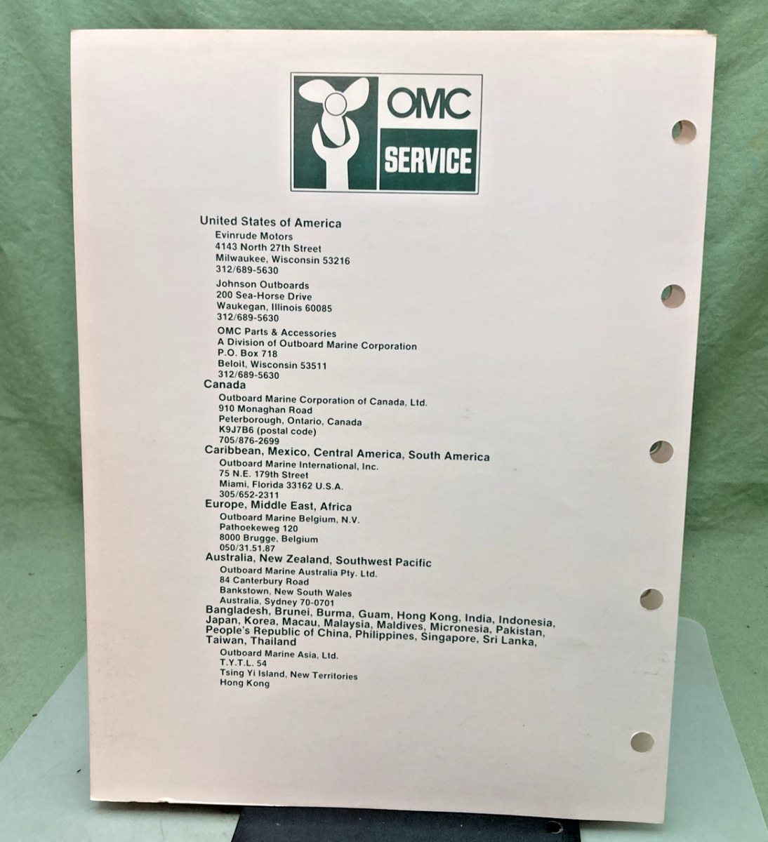 NEW GENUINE OMC 394607-10 SECTION TEN POWER TRIM AND TILT SERVICE MANUAL 1983