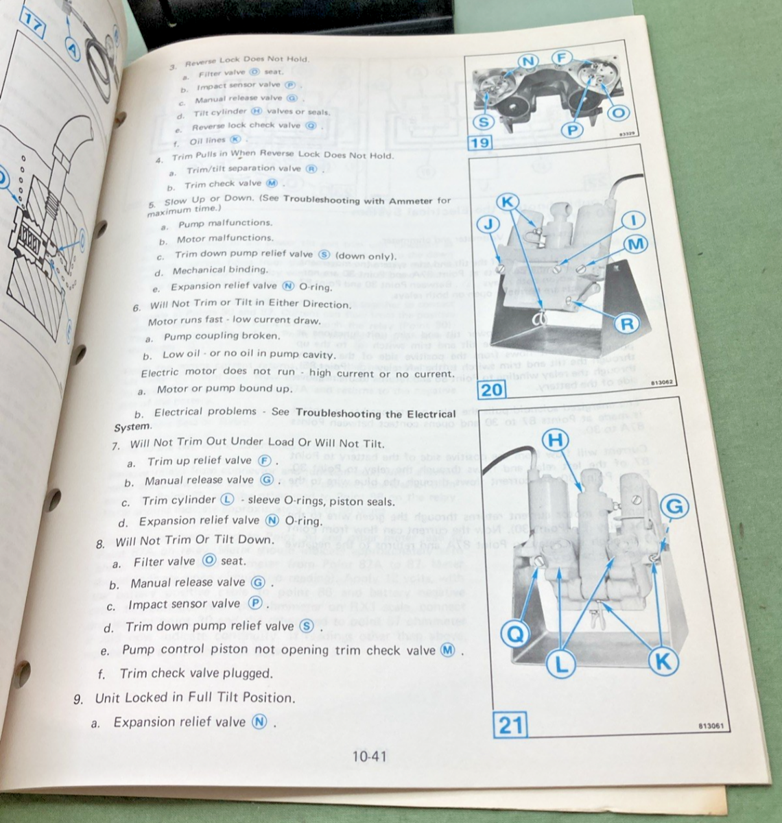 NEW GENUINE OMC 394607-10 SECTION TEN POWER TRIM AND TILT SERVICE MANUAL 1983