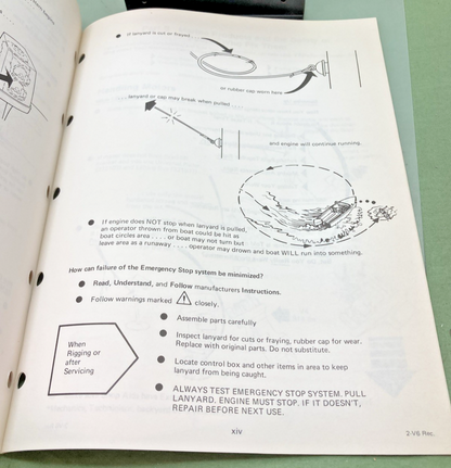 NEW GENUINE EVINRUDE JOHNSON 507508-S SAFETY SECTION SERVICE MANUAL 1985