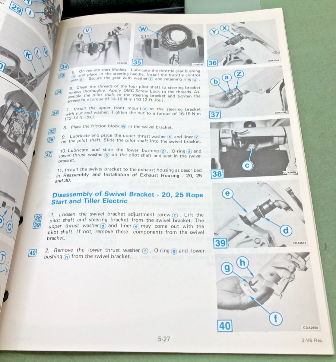NEW GENUINE OMC 507508-5 SECTION FIVE MID-SECTION SERVICE MANUAL 1985