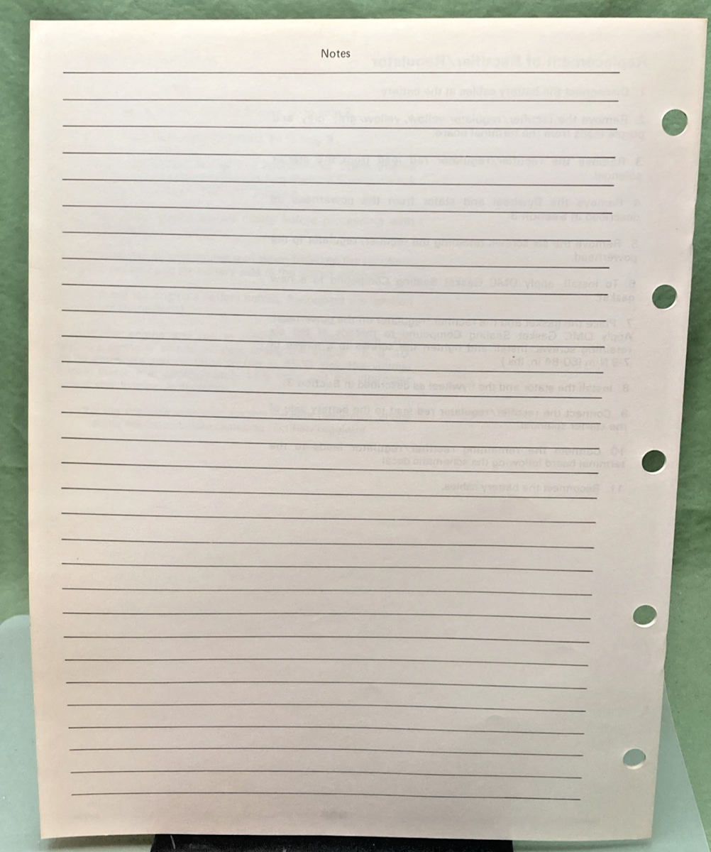 NEW GENUINE OMC 507508-8 SECTION EIGHT ELECTRICAL SYSTEM SERVICE MANUAL 1985