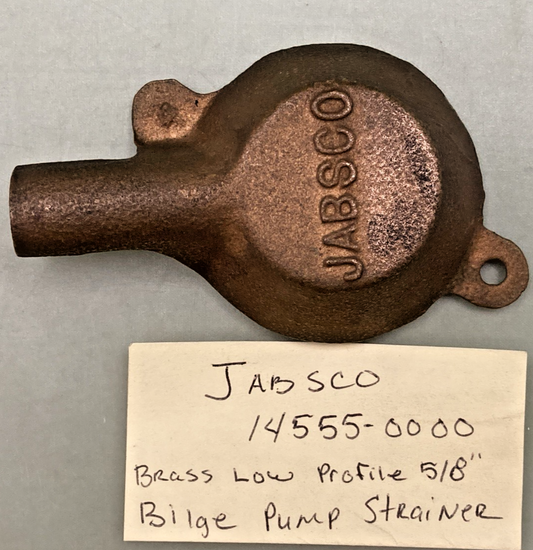 NEW GENUINE JABSCO 14555-0000 MARINE BOAT BRASS LOW PROFILE 5/8" BILGE STRAINGER