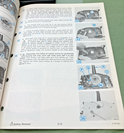 NEW GENUINE OMC 507508-9 SECTION NINE REMOTE CONTROL SERVICE MANUAL 1985