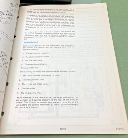 NEW GENUINE OMC 507508-10 SECTION TEN POWER TRIM AND TILT SERVICE MANUAL 1985