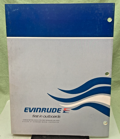 NEW GENUINE EVINRUDE 5089 6 HP MODEL SERVICE MANUAL 1975