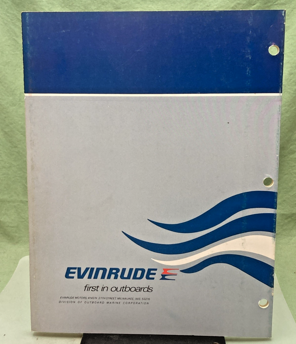 NEW GENUINE EVINRUDE 5090 9.9 HP MODEL SERVICE MANUAL 1975