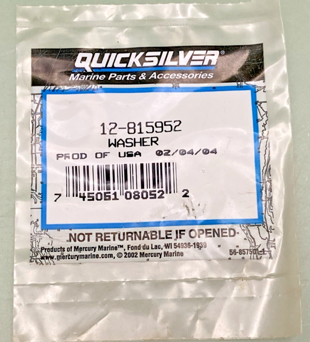 QTY 2 NEW GENUINE MERCURY 12-815952 WASHER