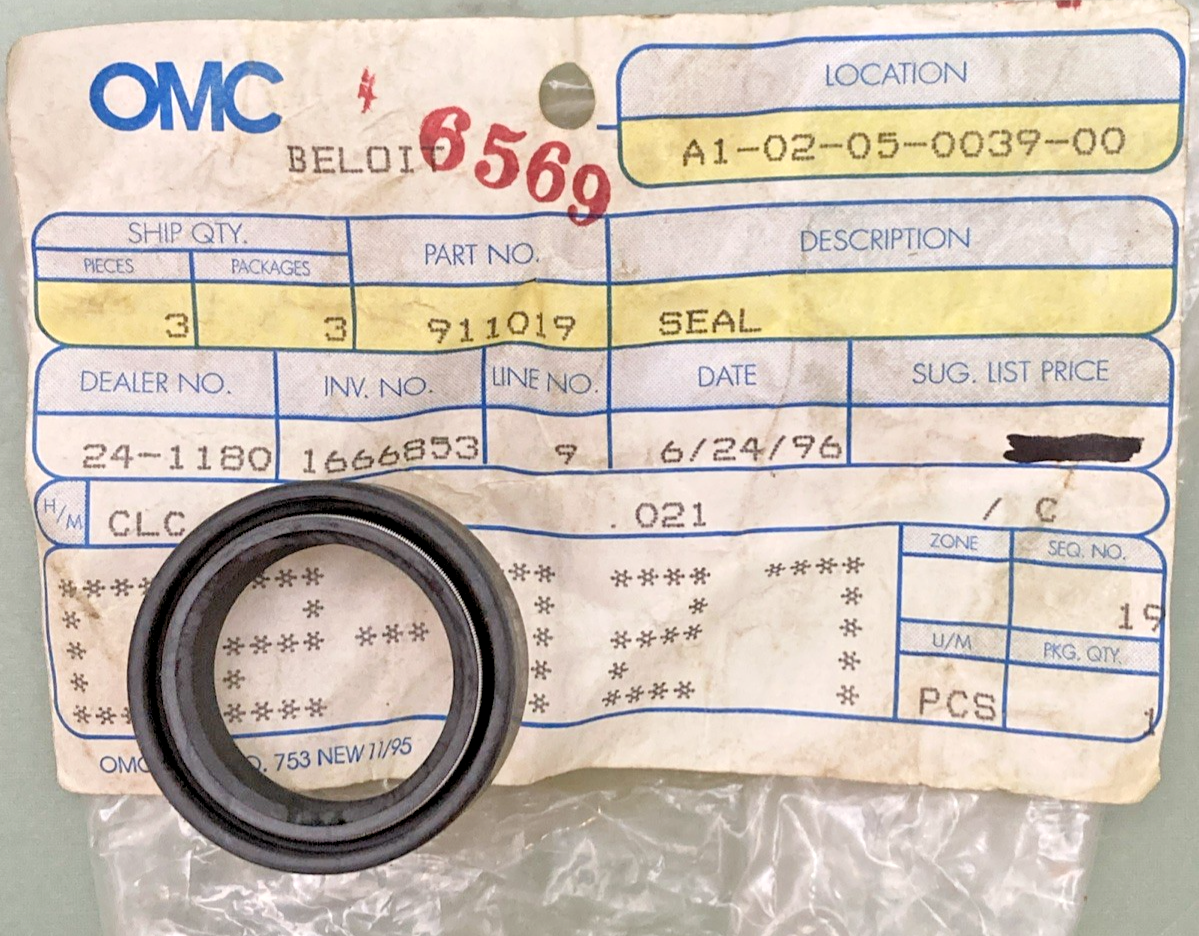 NEW GENUINE OMC 911019 SEAL