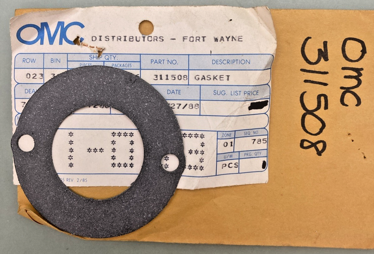 QTY 2 NEW GENUINE OMC 311508 Tilt Motor Gasket