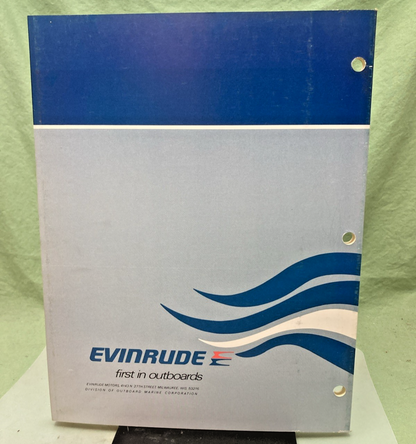 NEW GENUINE EVINRUDE 5095 70 HP MODEL SERVICE MANUAL 1975
