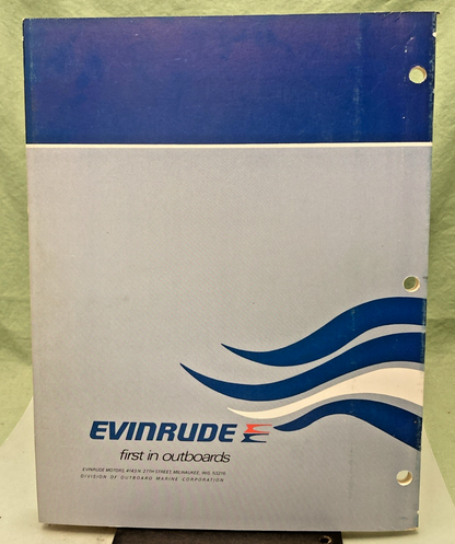 NEW GENUINE EVINRUDE 5096 75 HP MODEL SERVICE MANUAL 1975