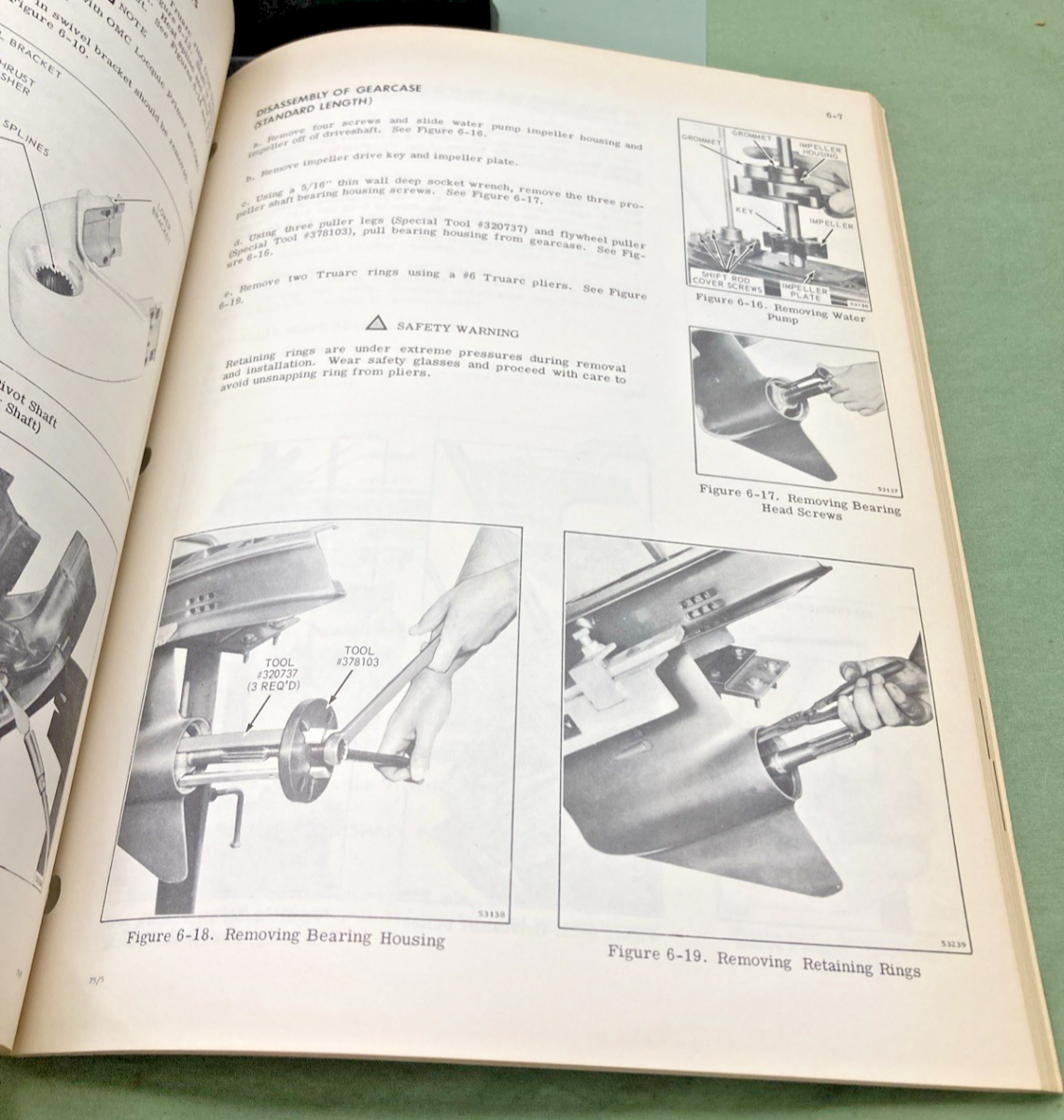 NEW GENUINE EVINRUDE 5096 75 HP MODEL SERVICE MANUAL 1975