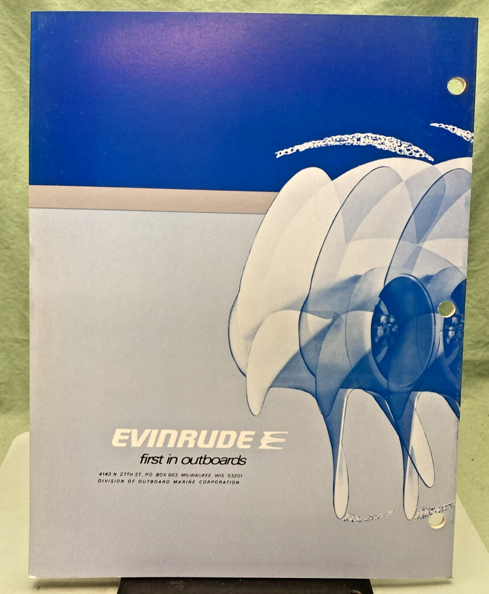 NEW GENUINE EVINRUDE 5012 LIGHTWIN YACHTWIN 4 HP SERVICE MANUAL 1974