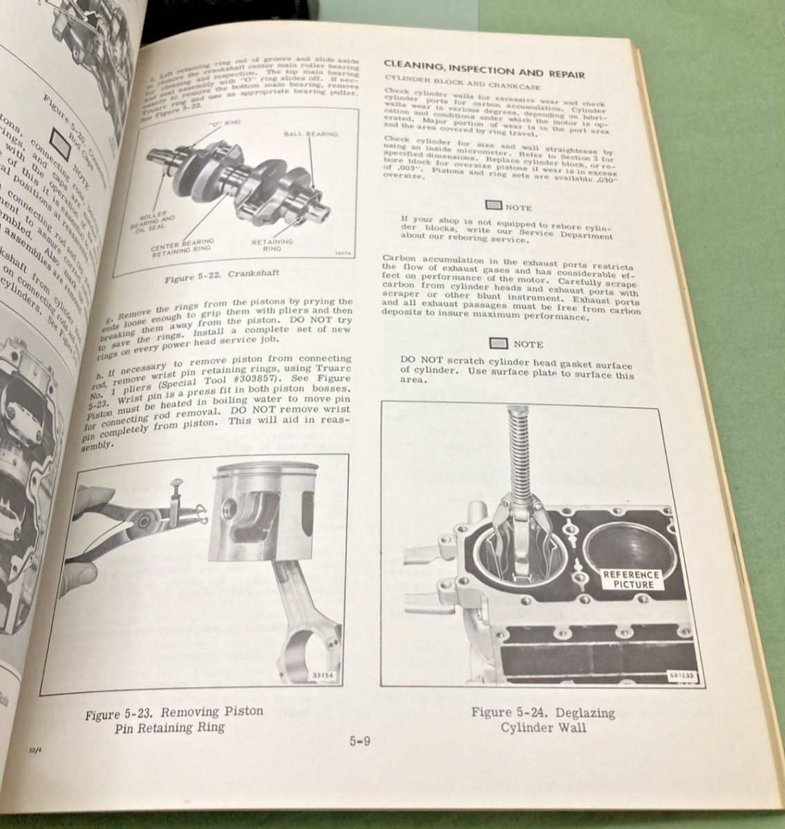 NEW GENUINE EVINRUDE 5018 LARK 50 HP SERVICE MANUAL 1974