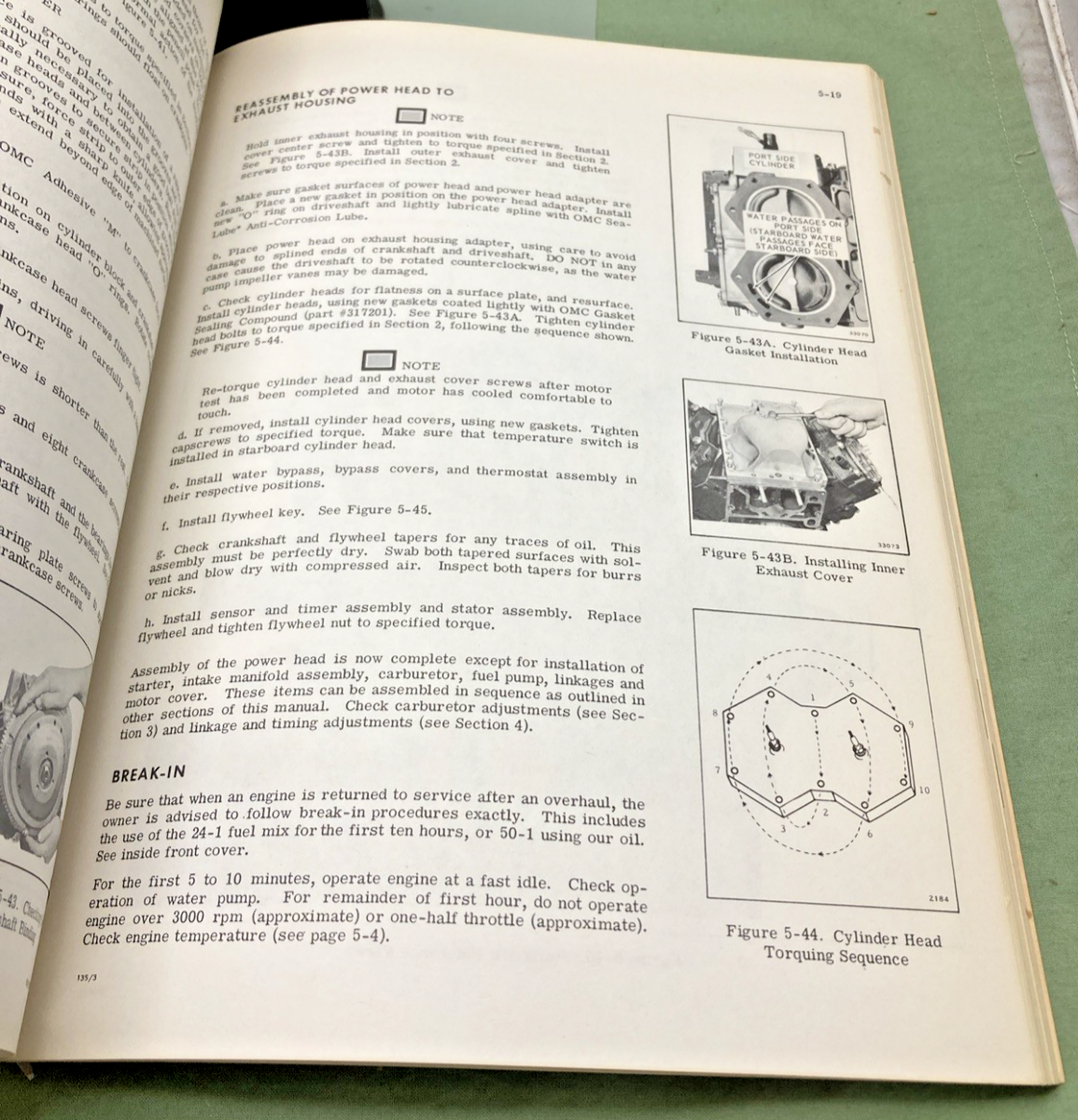 NEW GENUINE EVINRUDE 5022 STARFLITE 135 HP SERVICE MANUAL 1974