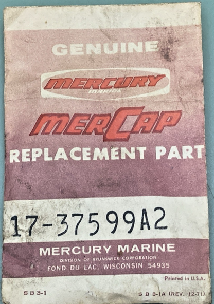 NEW GENUINE MERCURY 17-37599A2 Pin Wheel & Spring