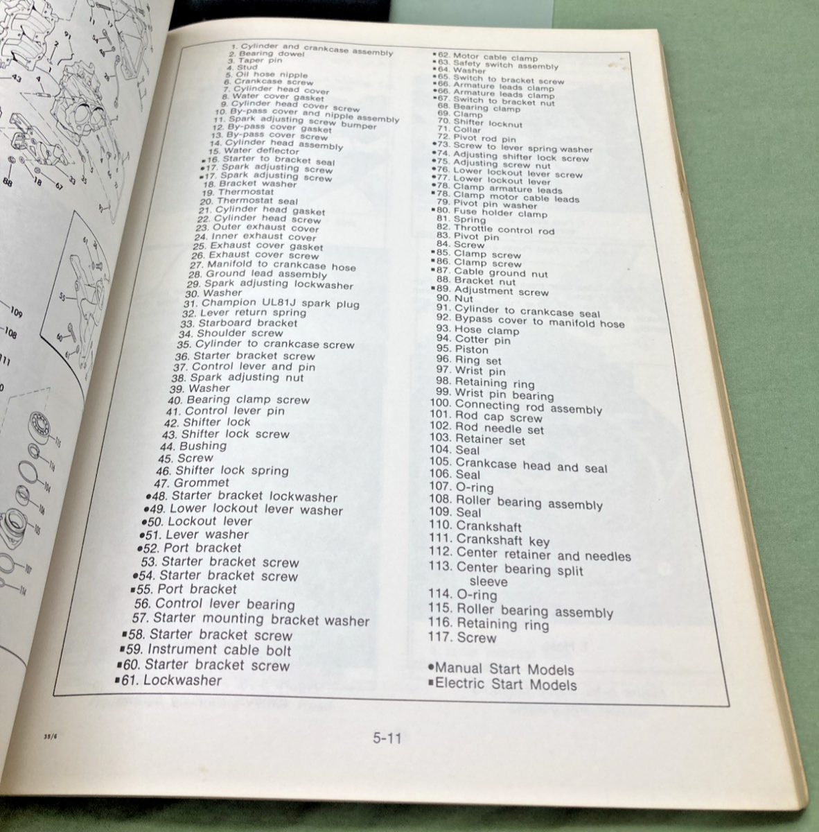 GENUINE EVINRUDE 5191 35 HP SERVICE MANUAL 1976