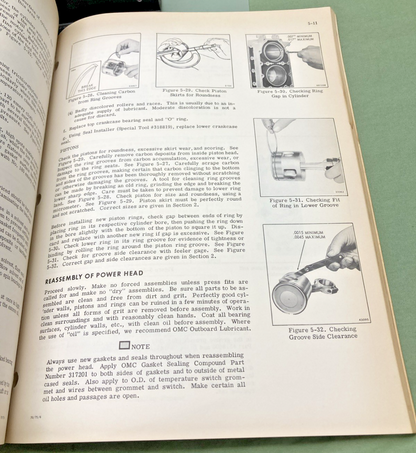 GENUINE EVINRUDE 5195 75 HP SERVICE MANUAL 1976