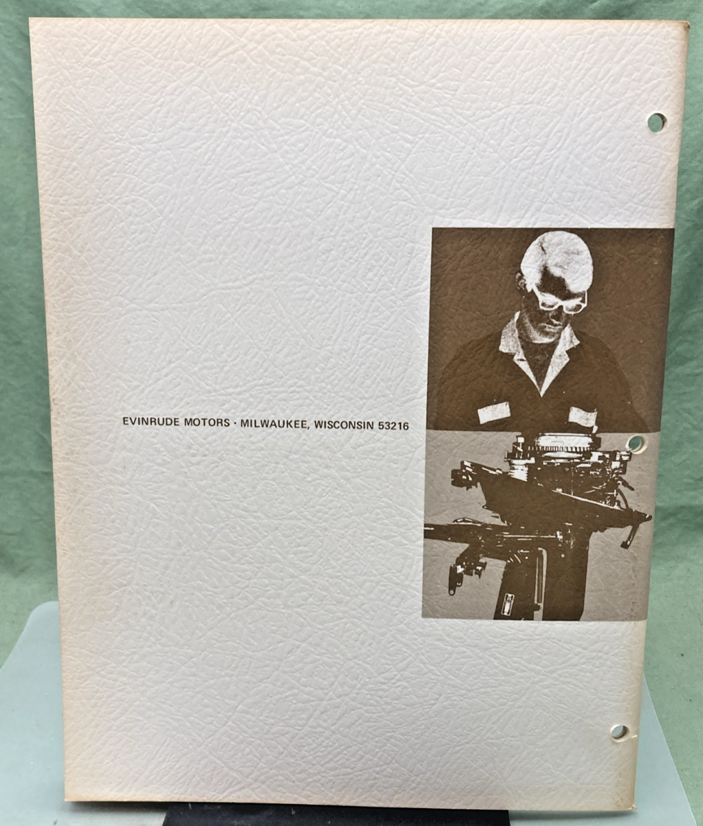 NEW GENUINE EVINRUDE 4813 FISHERMAN 6 HP SERVICE MANUAL 1972