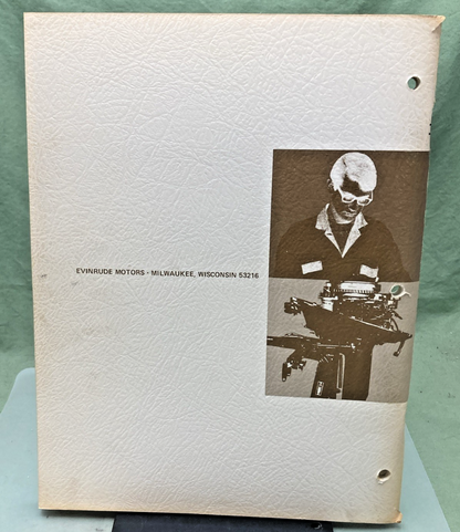 NEW GENUINE EVINRUDE 4819 TRIUMPH 65 HP SERVICE MANUAL 1972