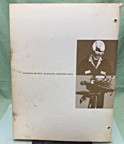 NEW GENUINE EVINRUDE 4820 STARFLITE 85 HP SERVICE MANUAL 1972