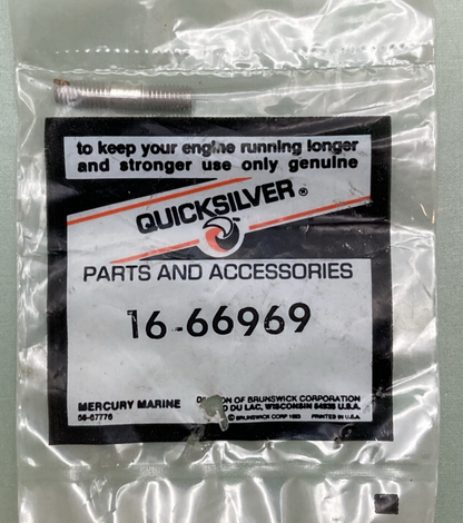 NEW GENUINE MERCURY QUICKSILVER 16-66969 Stud (Flywheel Cover to Bracket)(1")