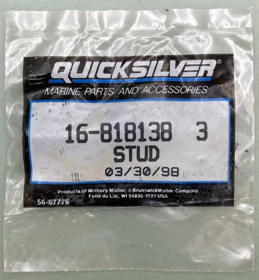 NEW GENUINE MERCURY QUICKSILVER 16-8181383 STUD, Powerhead (1.75 Inch)