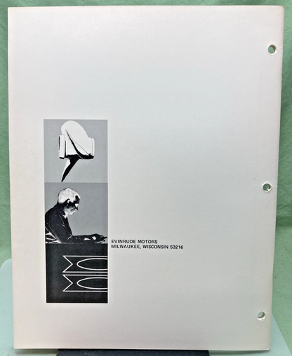 NEW GENUINE EVINRUDE 4747 SPORTWIN 9-1/2 HP SERVICE MANUAL 1971