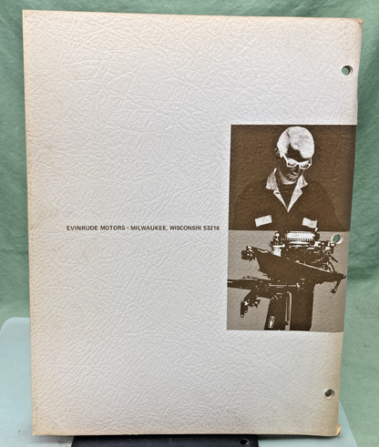 NEW GENUINE EVINRUDE 4821 STARFLITE 100 HP SERVICE MANUAL 1972