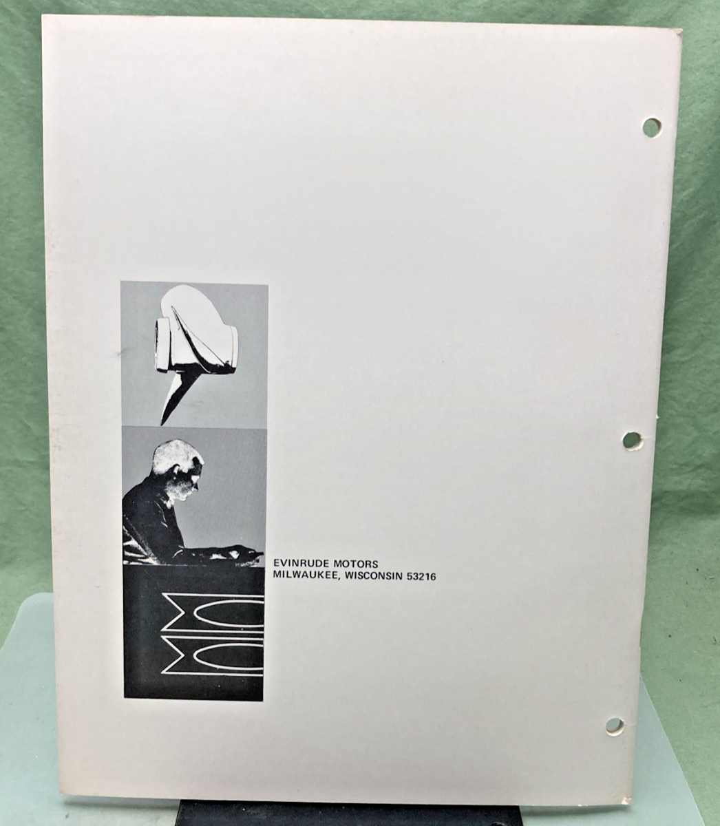 NEW GENUINE EVINRUDE 4744 MATE 2 HP SERVICE MANUAL 1971