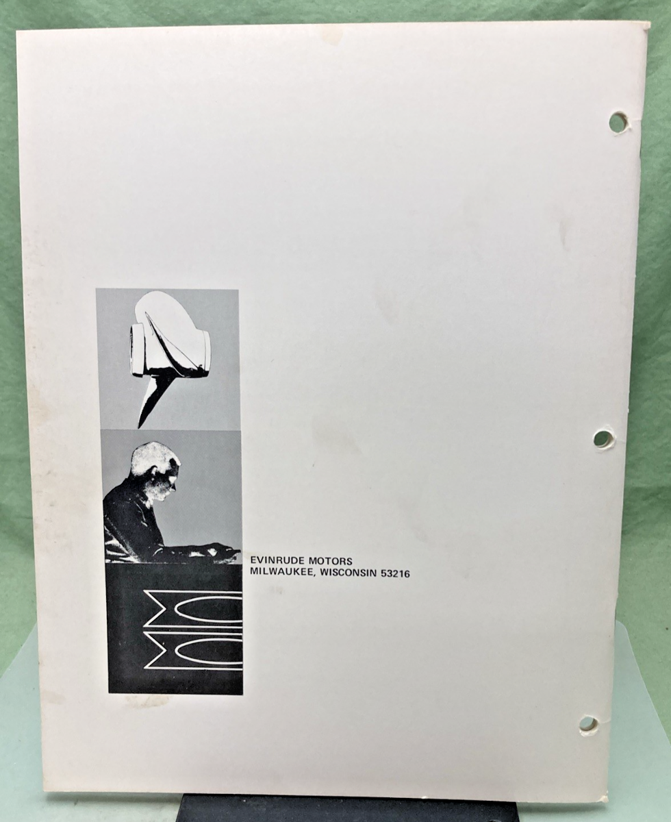 NEW GENUINE EVINRUDE 4746 FISHERMAN 6 HP SERVICE MANUAL 1971